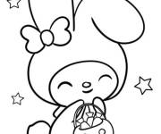 Coloriage Cinnamoroll en costume d'Halloween