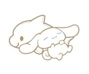 Coloriage Cinnamoroll en dormant sur le dauphin