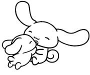 Coloriage et dessins gratuit Cinnamoroll en jouant avec un b&eacute;b&eacute; à imprimer