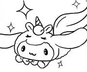 Coloriage Cinnamoroll en mode Licorne