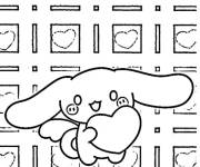 Coloriage Cinnamoroll en motif adorable