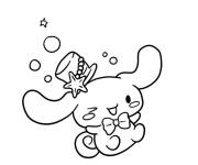 Coloriage Cinnamoroll en r&ocirc;le de magicien
