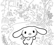 Coloriage Cinnamoroll en route