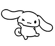 Coloriage Cinnamoroll en vecteur facile