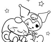 Coloriage Cinnamoroll et Kuromi