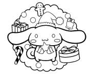 Coloriage Cinnamoroll et les cadeaux pour enfants