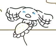 Coloriage Cinnamoroll et un sc&egrave;ne rigolo