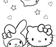 Coloriage Cinnamoroll, Hello Kitty et My m&eacute;lody