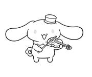 Coloriage Cinnamoroll joue du violon