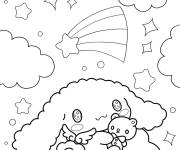 Coloriage Cinnamoroll kawaii &agrave; motif