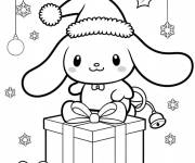 Coloriage Cinnamoroll parmi les cadeaux de noel &agrave; motif