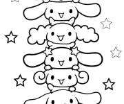 Coloriage Cinnamoroll parmi les &eacute;toiles