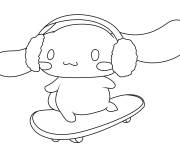 Coloriage Cinnamoroll patine