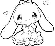 Coloriage Cinnamoroll portant une belle robe