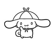 Coloriage Cinnamoroll porte un chapeau magique