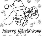 Coloriage Cinnamoroll pour le Noel