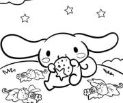 Coloriage Cinnamoroll prend son go&ucirc;ter
