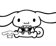 Coloriage et dessins gratuit Cinnamoroll prend une photo à imprimer