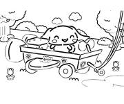 Coloriage Cinnamoroll s'amuse dans le parc