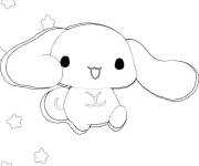 Coloriage Cinnamoroll souriant pour maternelle