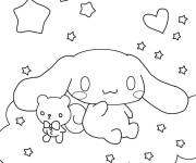 Coloriage Cinnamoroll sur une nuage