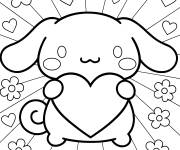 Coloriage Cinnamoroll t'aime
