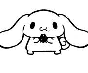 Coloriage Cinnamoroll tenant une fraise