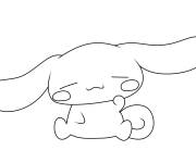 Coloriage Cinnamoroll triste