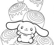 Coloriage De d&eacute;licieux petits pains &agrave; la cannelle