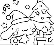 Coloriage Joyeux No&euml;l Cinnamoroll