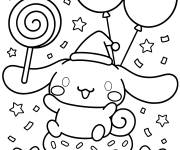 Coloriage La f&ecirc;te des beignets de Cinnamoroll