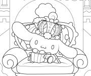 Coloriage Le ch&acirc;teau des nuages ​​de Cinnamoroll