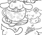 Coloriage Les amis de Cinnamoroll en ligne