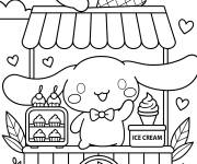 Coloriage Magasin de glaces Cinnamoroll