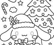 Coloriage No&euml;l avec Cinnamoroll