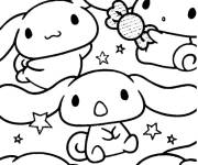 Coloriage Plusieurs personnages Cinnamoroll