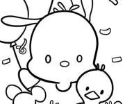 Coloriage Pochacco l'ami de Cinnamoroll