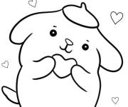 Coloriage Pompompurin l'ami de Cinnamoroll
