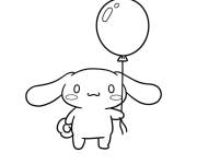 Coloriage Sc&egrave;ne de Cinnamoroll avec un ballon