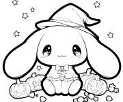Coloriage Sorcier Cinnamoroll la nuit de Halloween