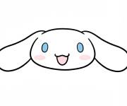 Coloriage T&ecirc;te de Cinnamoroll &agrave; compl&eacute;ter 