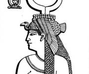 Coloriage et dessins gratuit Cléopâtre en Egypte à imprimer