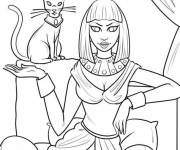 Coloriage et dessins gratuit Le chat de Cléopâtre à imprimer