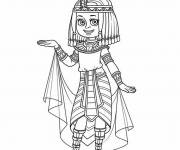 Coloriage Petite Cl&eacute;op&acirc;tre pour fille