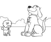 Coloriage et dessins gratuit Clifford et Cleo dans la nature à imprimer