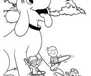 Coloriage Clifford le chien du cartoon