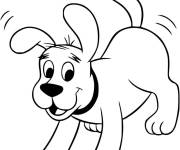 Coloriage Clifford le chien s'amuse