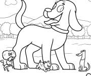 Coloriage Clifford, Mac, Cleo et T-Bone