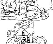 Coloriage Emily &agrave; v&eacute;lo