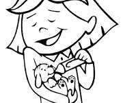 Coloriage Emily Elizabeth Howard, l'ami du Clifford
